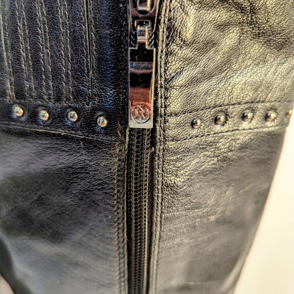 Johnston and Murphy Stylish High Black Studded Boot size 7M - Picture 10 of 16